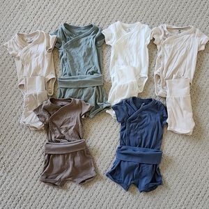 H&M 12 PIECE SET onesie and shorts set 3-6 months